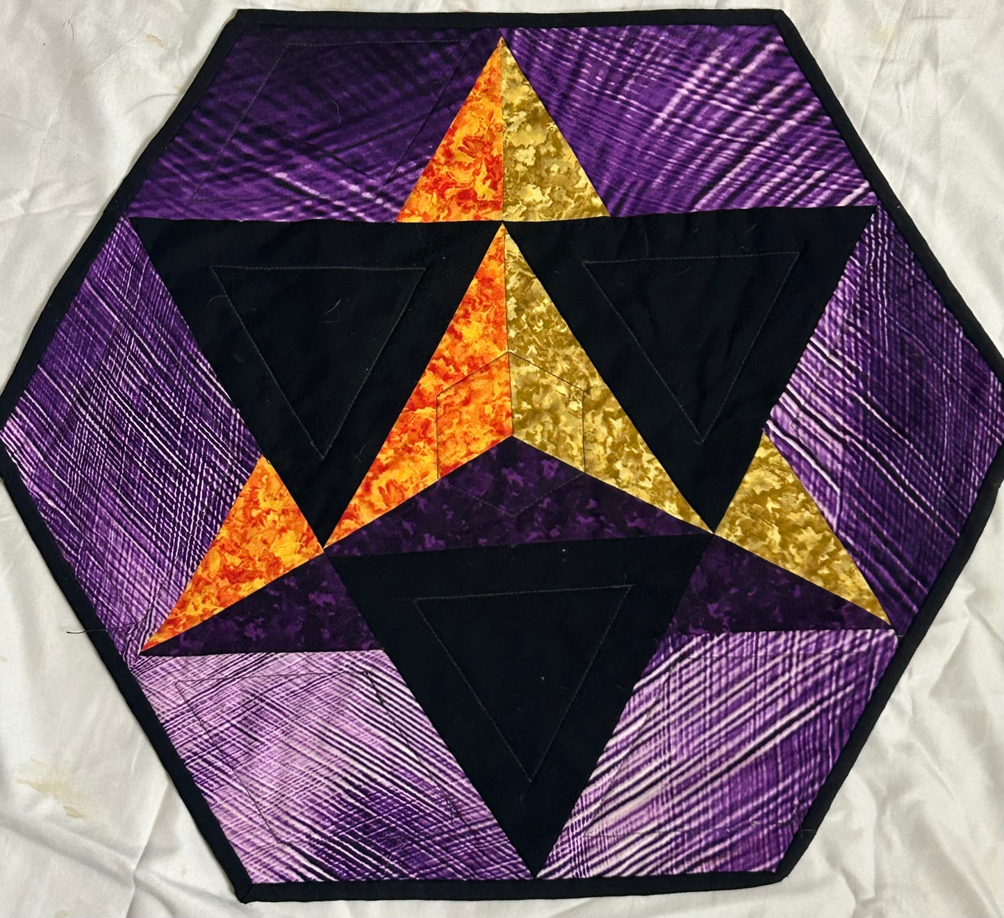 Hexagon merkaba quilt